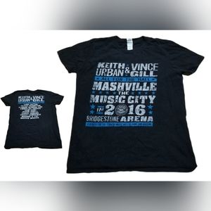 Keith Urban Vince Gill 2016 Nashville T-Shirt Medium Peter Frampton Luke Bryan